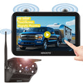 VEKOOTO VK7 Magnetic Solar Wireless Backup Camera 7'' IPS Touchscreen Monitor HD1080P No Wiring Rechargeable Camera for RV Trailer Camper Car Blind Spot Truck Automotive Backup Camera for Truck IP69 Waterproof IR Night Vision